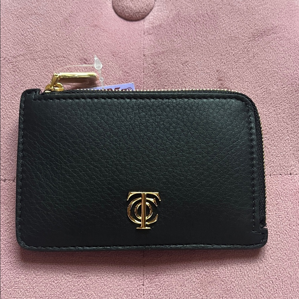 Tiffany & Co. black leather card holder